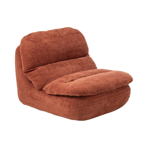 J-Line Foam loungestoel in roestbruin