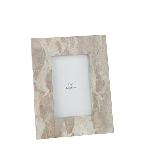 J-Line Fotokader Marble Beige 10x15 met beige marmeren rand en stijlvolle afwerking.