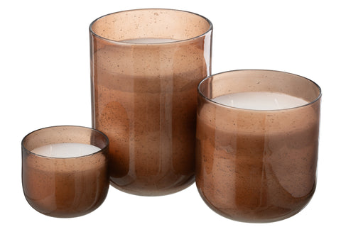 J-Line Li-Ly geurkaars medium samen met small variant in bruin glas