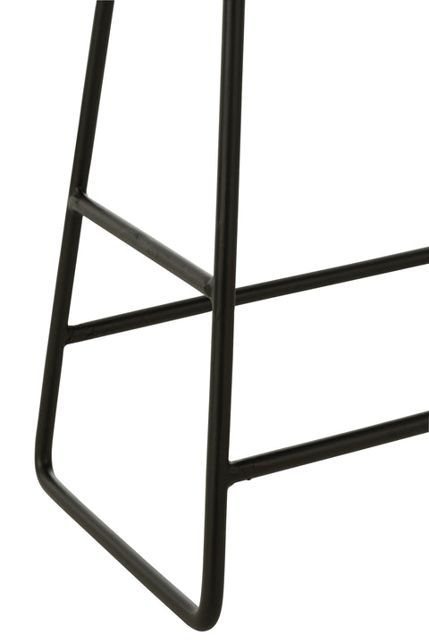 Detail van het metalen onderstel van J-Line krukje Rectangular.