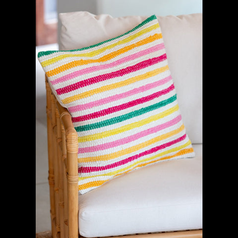 Detail J-Line Cocoon Striped kussen in eenzit