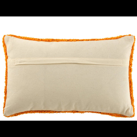J-Line kussen Hola oranje beige achterzijde
