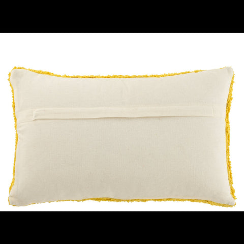 J-Line kussen Soleil geel beige achterzijde