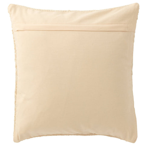 Achterzijde J-Line Kussen Stripes Cream-Salmon in effen beige