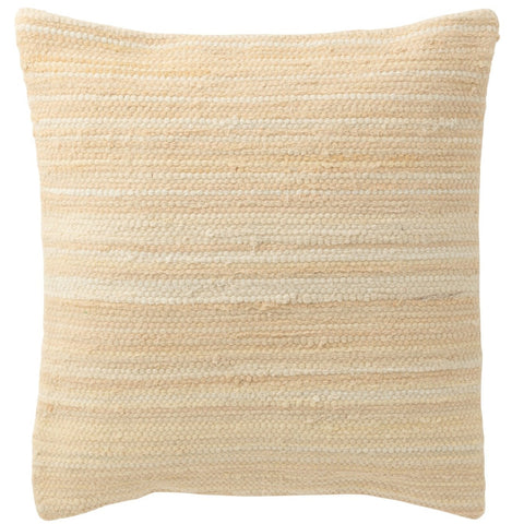 J-Line Kussen Stripes Cream-Salmon met beige en zalmkleurige strepen