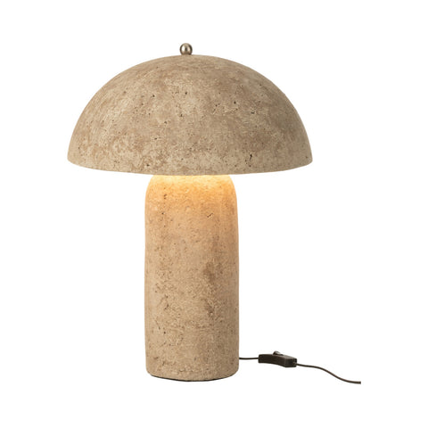 J-Line lamp Mushroom brandend, beige tafellamp met warme gloed