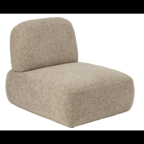 J-Line Olivia modulaire zetel in bruin en ecru met warme, natuurlijke uitstraling.