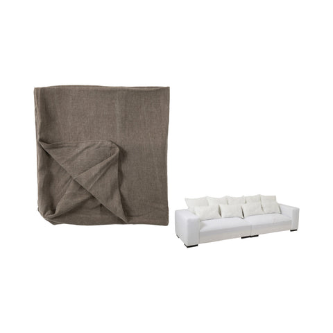 J-Line Monaco XL zetelhoes in Desert Taupe, opgeplooid