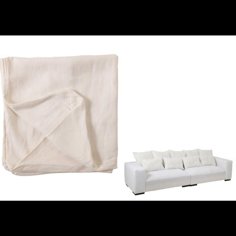 J-Line Monaco XL zetelhoes in Marshmallow White, opgeplooid