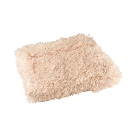 Opgeplooid beige fluffy J-Line plaid Moutie.