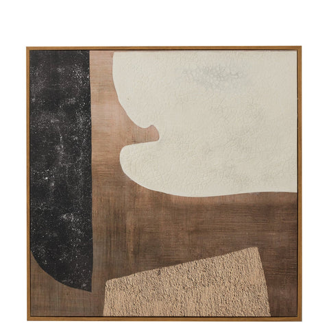 Abstract schilderij Frame Spots van J-Line met houten kader