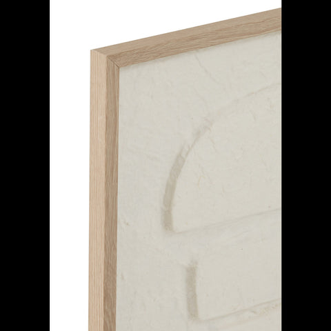 Detail van de reliëfstructuur en afwerking van de J-Line Cells schilderijen.