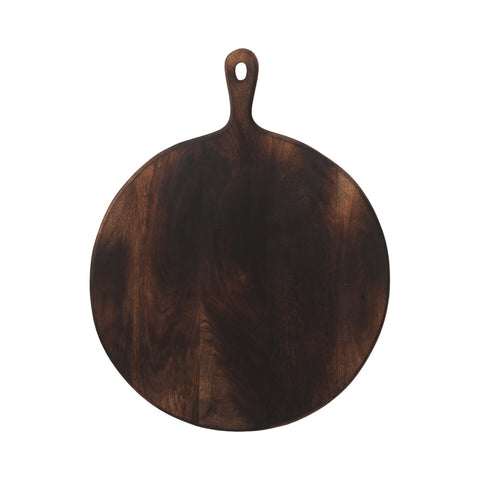 J-Line snijplank Mango Wood Dark van massief bruin mangohout, volledig vooraanzicht