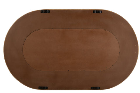 Achterzijde van de J-Line Curve Oval spiegel met ophangpunten voor horizontale en verticale montage.