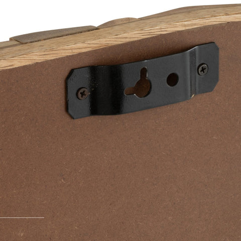 Detail van de ophangbevestiging van de J-Line Curve Oval spiegel voor flexibele montage.