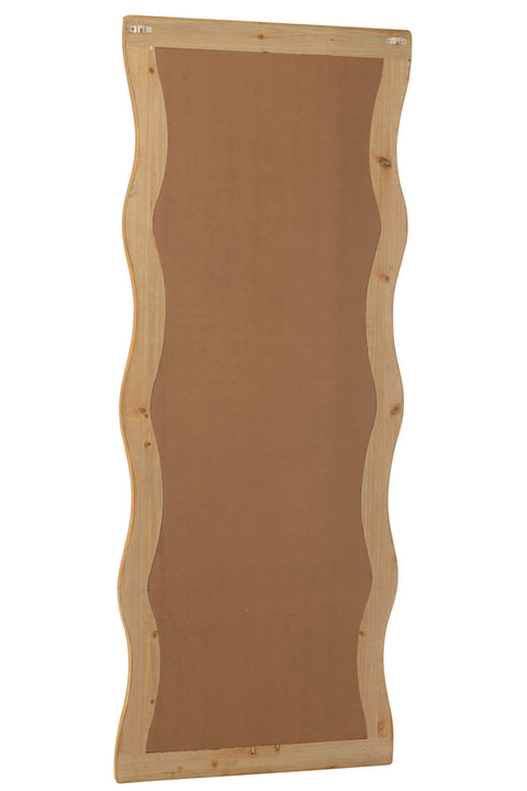 Achterzijde van de J-Line Spiegel Irregular Bamboo met houten constructie.