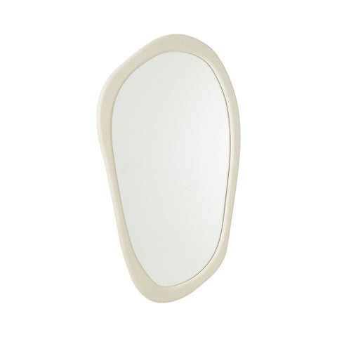J-Line Spiegel Moderna Large met organische vorm en witte omlijsting volledig afgebeeld.