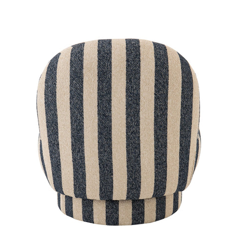Achterzijde van de J-Line Striped zetel in blauw en off-white