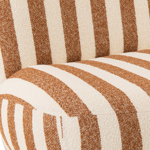 Detail van de gestreepte zitting van de J-Line Striped zetel