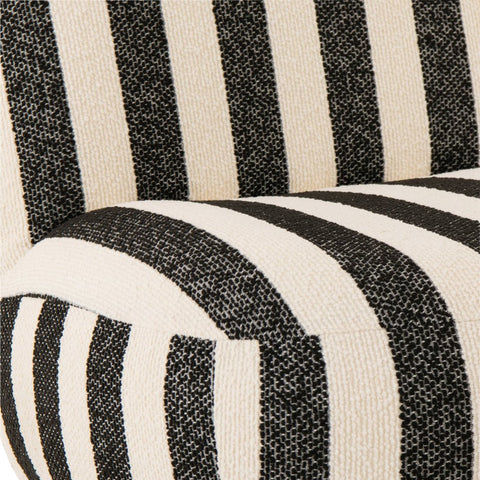 Detail van de gestreepte zitting van de J-Line Striped zetel
