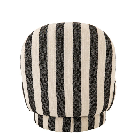 Achterzijde van de J-Line Striped zetel in zwart en off-white