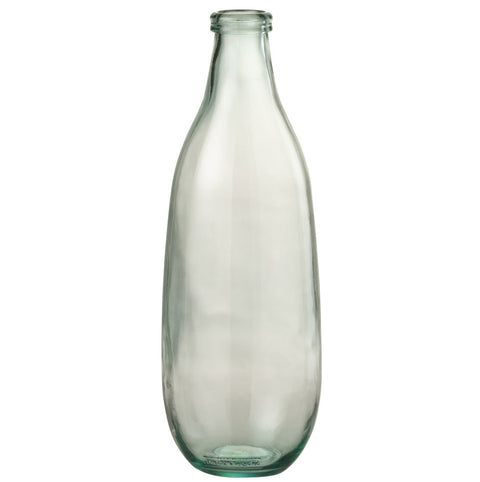 J-Line Vaas Bottle – Transparante glazen vaas 41 cm