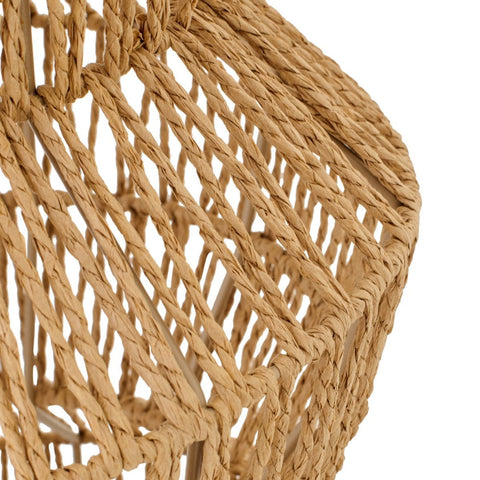 Detail van de geweven papieren touwstructuur van de J-Line Vloerlamp Rope.