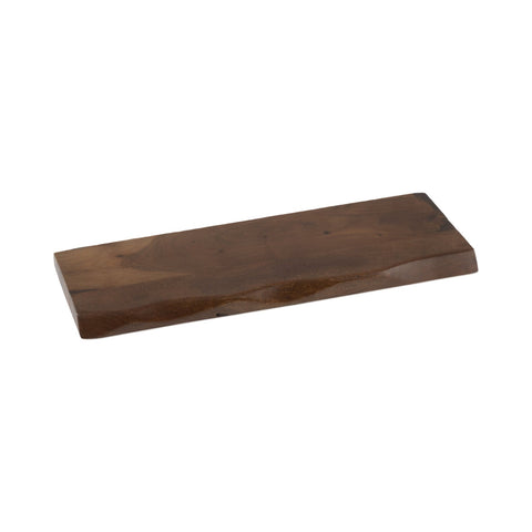 J-Line wandplank Gerard Brown Small in bruin van acaciahout en metaal.