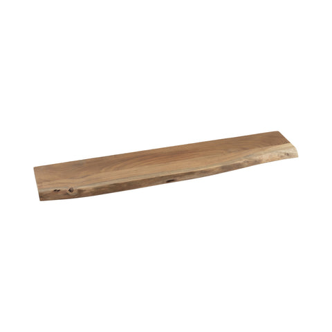 J-Line wandplank Gerard Natural Large van naturel acaciahout en metaal.