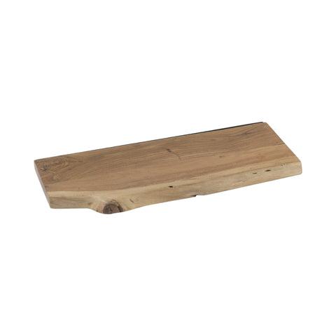 J-Line wandplank Gerard Natural Small van naturel acaciahout en metaal.