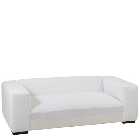 J-Line Monaco zetel zonder kussens, met de houten basis en linnen bekleding zichtbaar.