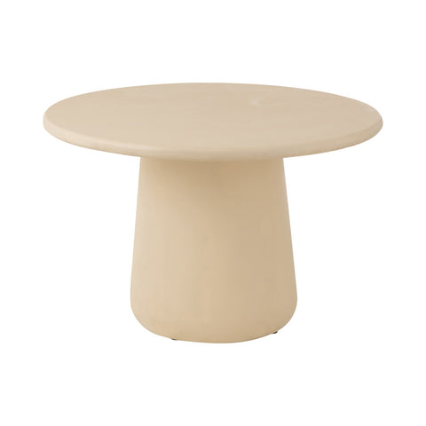 -Line Eettafel Ram – ronde houten eettafel in wit/beige design
