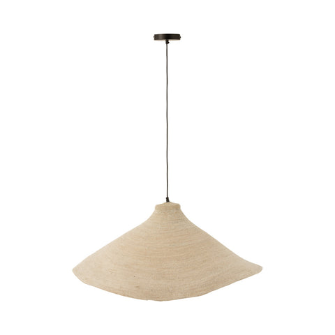 J-Line Hanglamp Cone White – grote kegelvormige hanglamp van zeegras in wit