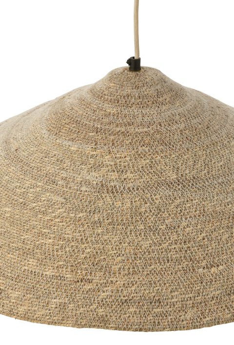 J-Line Lamp Moonj Light Natural small – detail van rotan lampenkap met geweven structuur