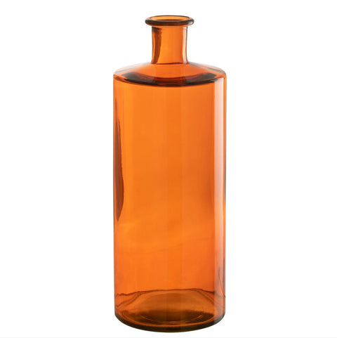 J-Line vaas ‘Color’ medium – oranje glazen vaas van 40 cm hoog, modern design met warme en levendige uitstraling