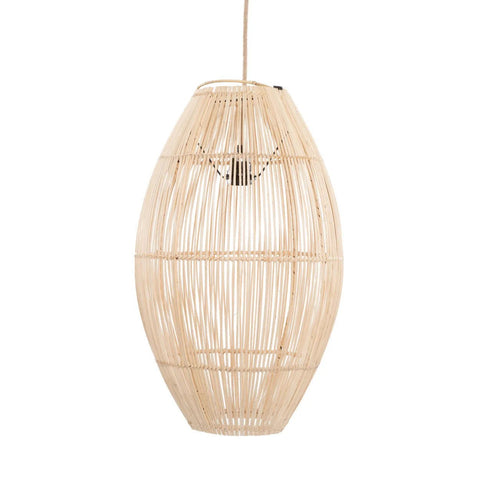 Lamp Zuri van Bazar Bizar – cilindervormige rotan lamp naturel