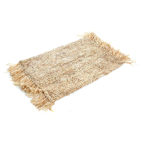 Placemat 'The Fringe Raffia Natural' handgeweven raffia met franjes