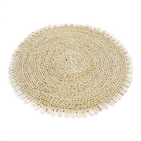 Placemat Seagrass & Shells met servies boho tafeldecoratie