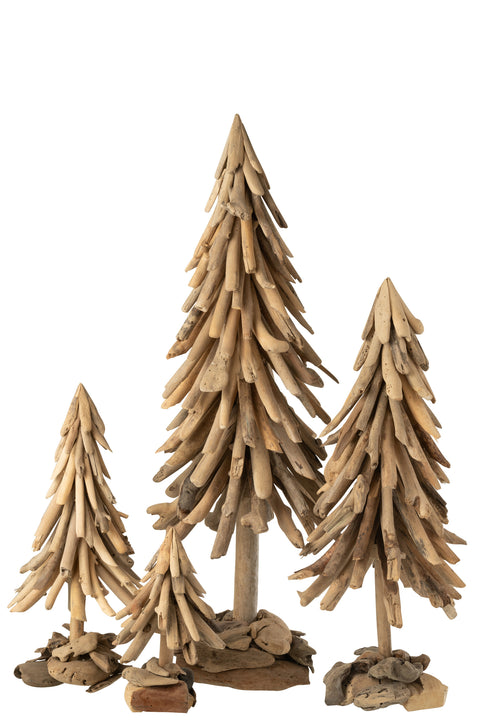 J-Line drijfhouten kerstbomen – extralarge gecombineerd met small, medium en large