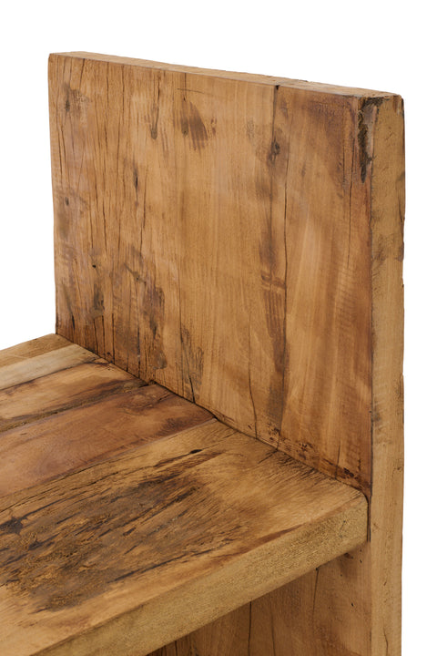 Zijkantdetail van rek Hugo in mangohout