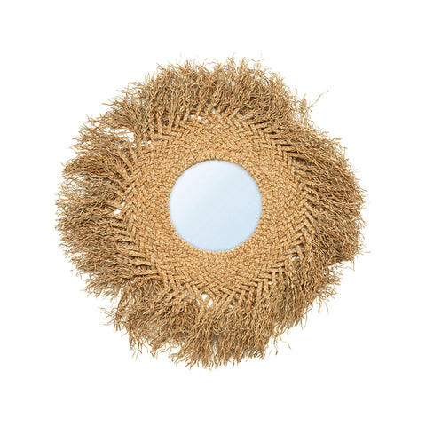 Bazar Bizar The Early Monday Mirror ronde spiegel van waterhyacint