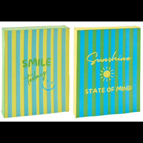 J-Line Sunshine Smile strandlakens verpakt in twee geschenkdozen