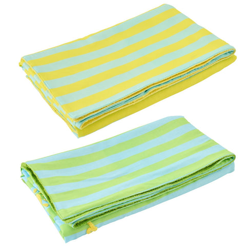 Opgevouwen J-Line strandlakens Sunshine Smile in frisse zomerkleuren