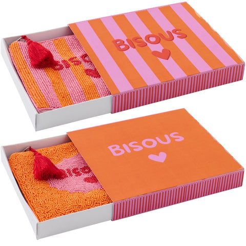 J-Line Bisous kralentasjes gepresenteerd in half geopende geschenkdoosjes