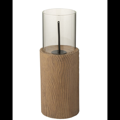 J-Line Trunk Magnesium Brown vuurschaal volledig zicht voor tuin en terras