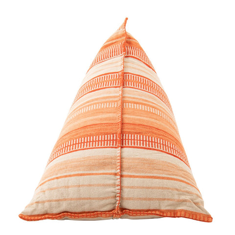 J-Line Stripes Orange zitzak met beige basis en oranje strepen vooraanzicht